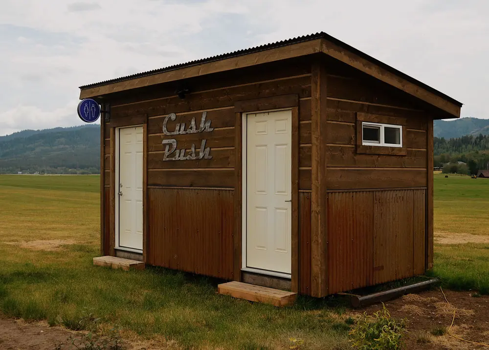 Luxury bathroom rental unit from Basin septic & rentals.
