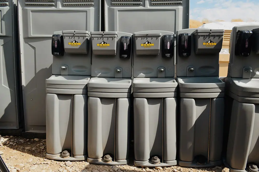 Portable washing stations from Basin septic & Rentals